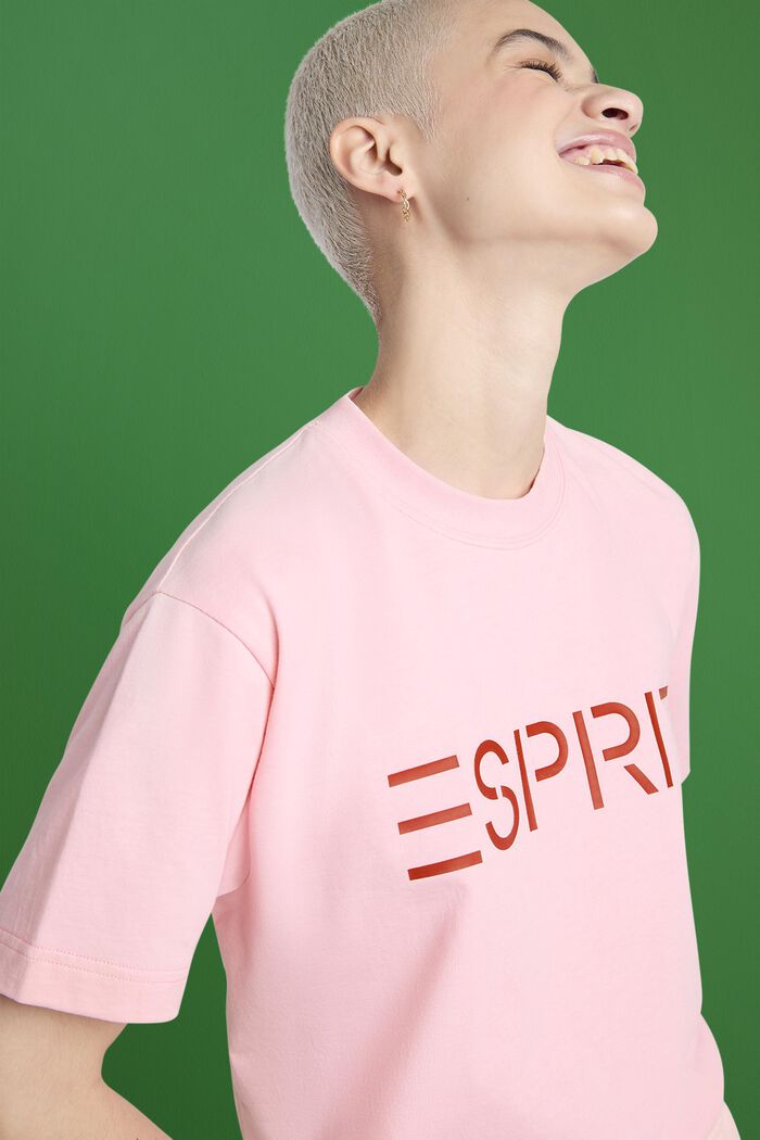 Camiseta unisex en jersey de algodón con logotipo, LIGHT PINK, detail image number 5