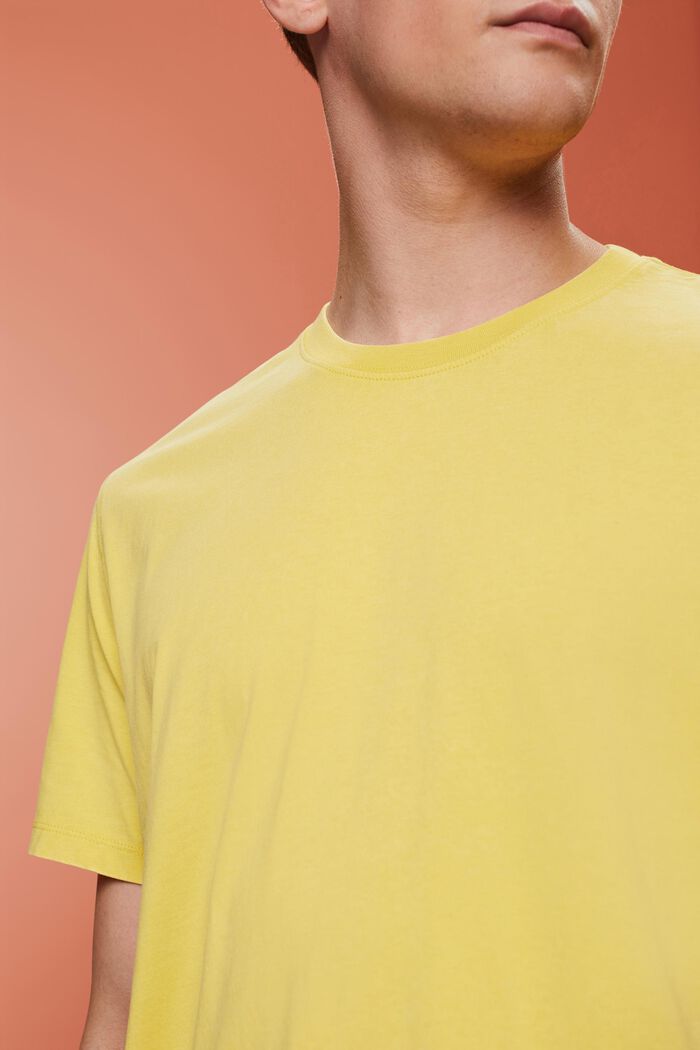 Camiseta de tejido jersey teñido, 100 % algodón, DUSTY YELLOW, detail image number 2