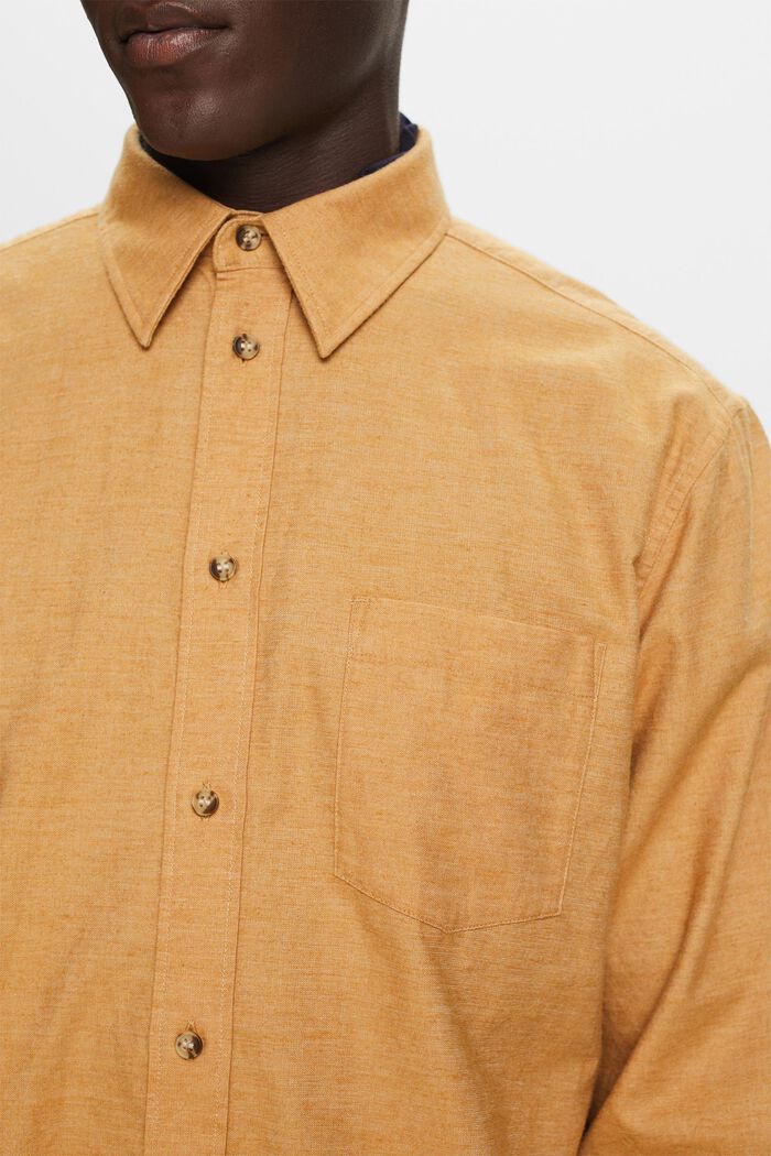 Camisa jaspeada, 100 % algodón, CAMEL, detail image number 2