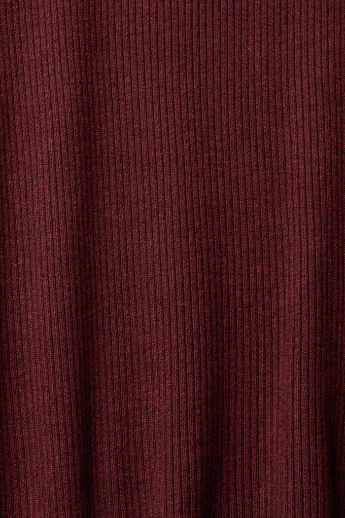 Jersey de canalé, LENZING™ ECOVERO™, BORDEAUX RED, detail image number 1