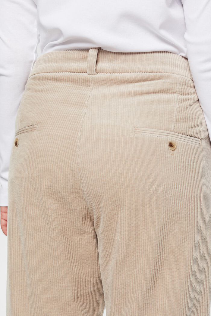 CURVY pantalón de pana, 100 % algodón, LIGHT TAUPE, detail image number 4