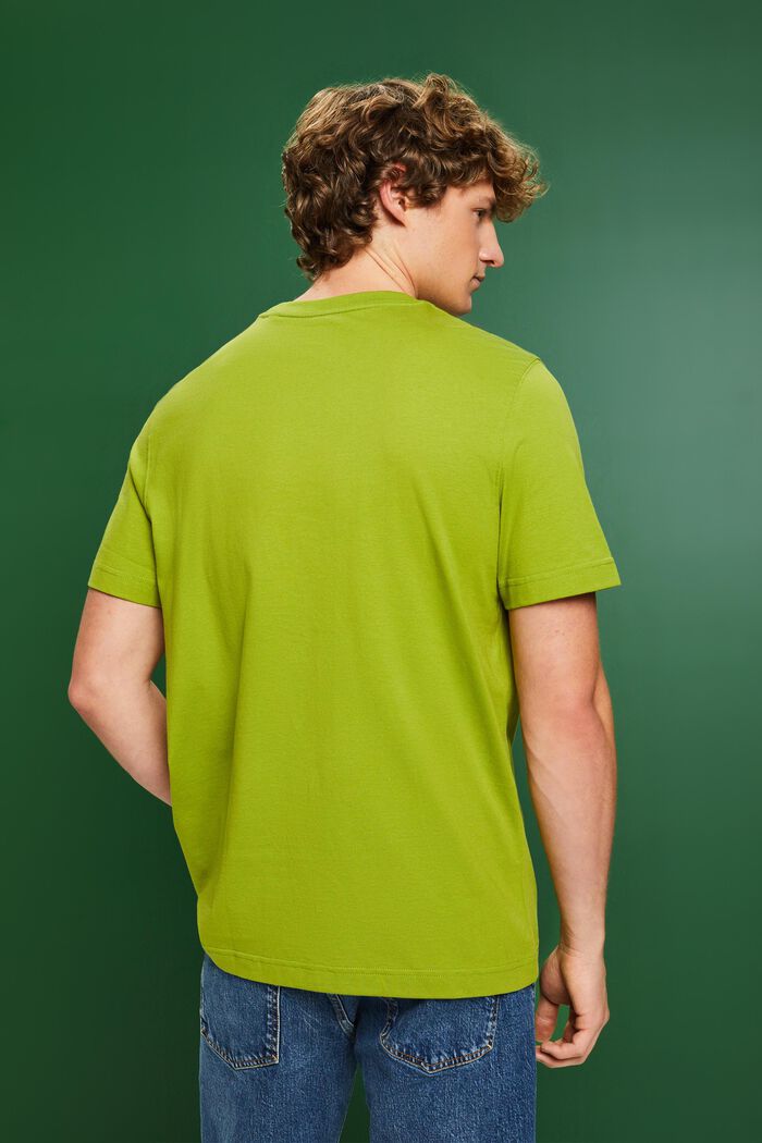 Camiseta de algodón con logotipo estampado, LEAF GREEN, detail image number 2