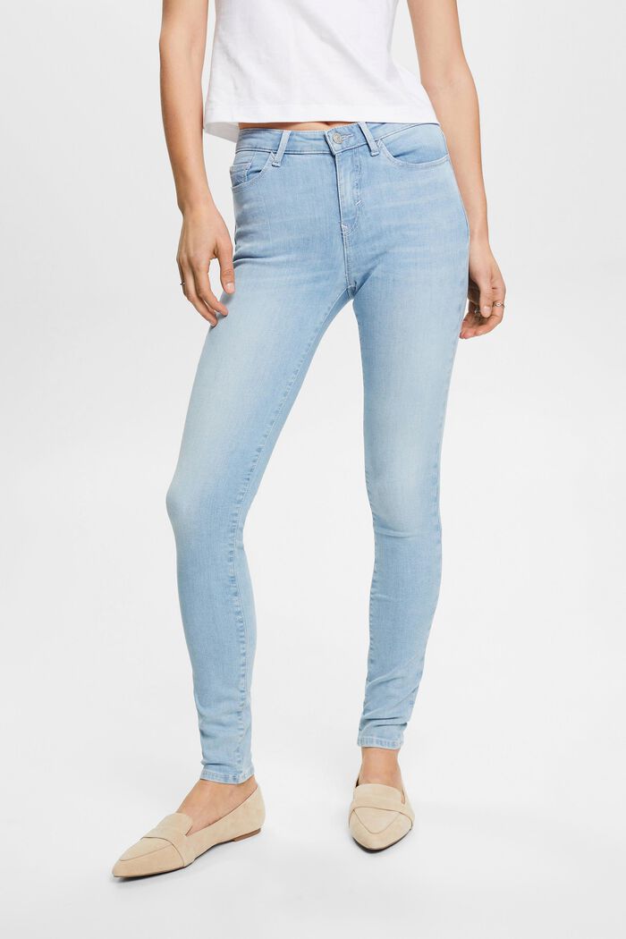 Jeans skinny de algodón sostenible, BLUE BLEACHED, detail image number 0