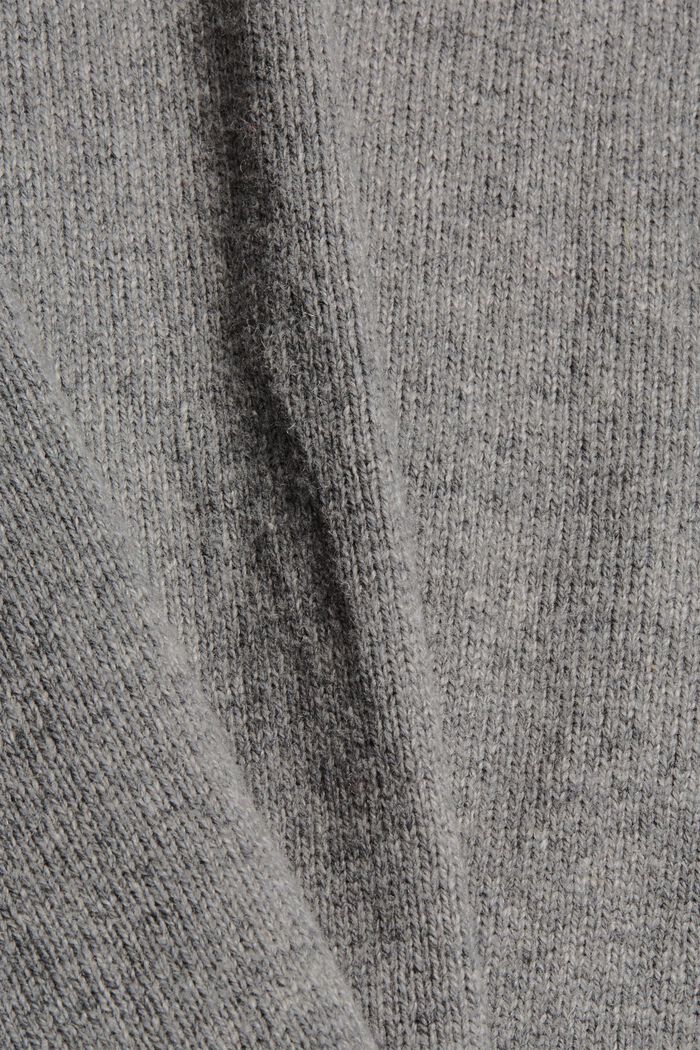 Con lana: jersey con efecto de capas, GUNMETAL, detail image number 4