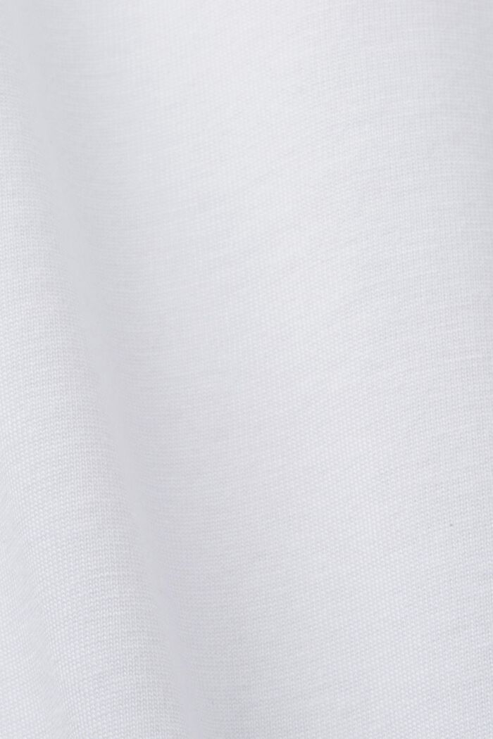 CURVY Camiseta de estampado pequeño, 100% algodón, WHITE, detail image number 5