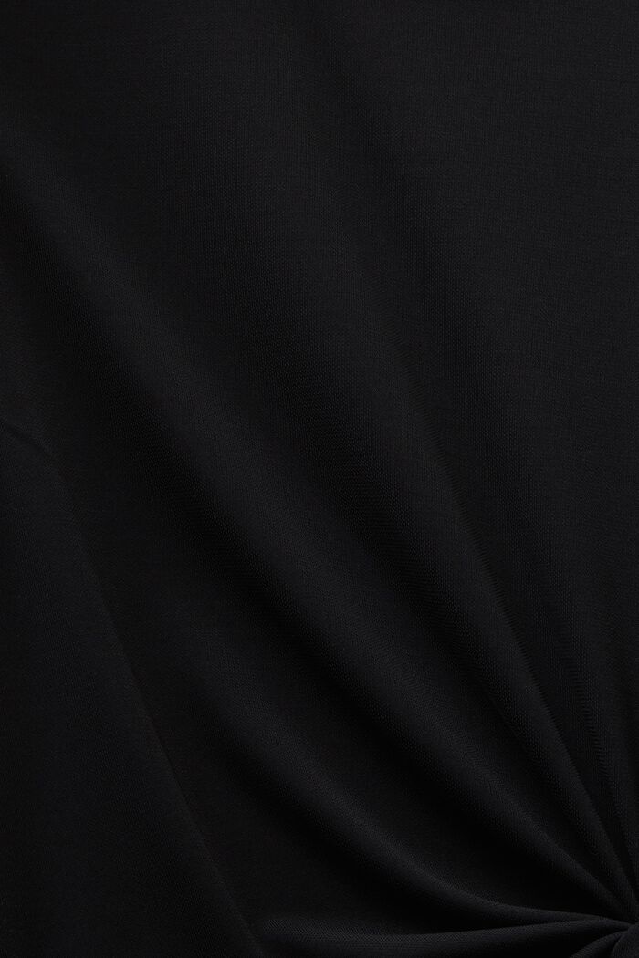 Vestido midi de crepé con diseño anudado, BLACK, detail image number 5
