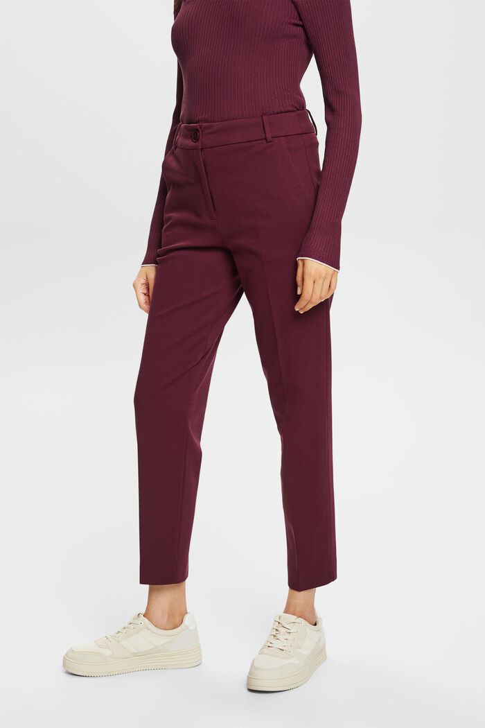 Pantalones tapered SPORTY PUNTO Mix&Match, AUBERGINE, detail image number 0