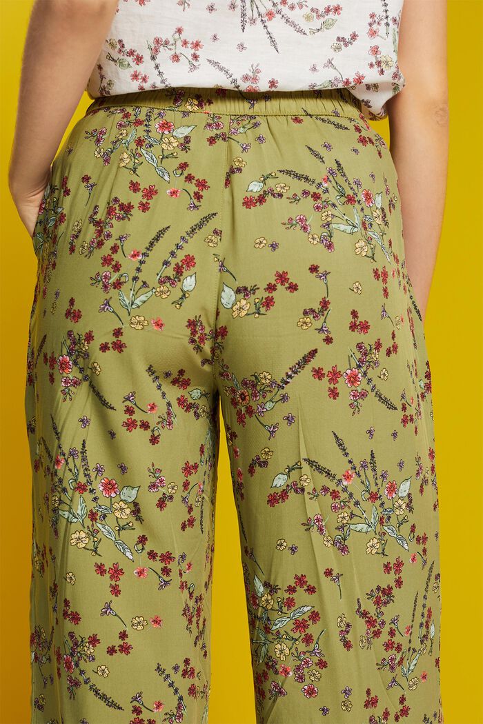 Pantalones de pernera ancha, LENZING™ ECOVERO™, PISTACHIO GREEN, detail image number 4
