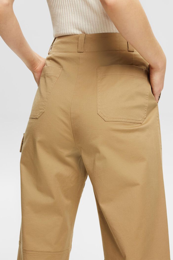 Pantalón tobillero de estilo cargo, KHAKI BEIGE, detail image number 4