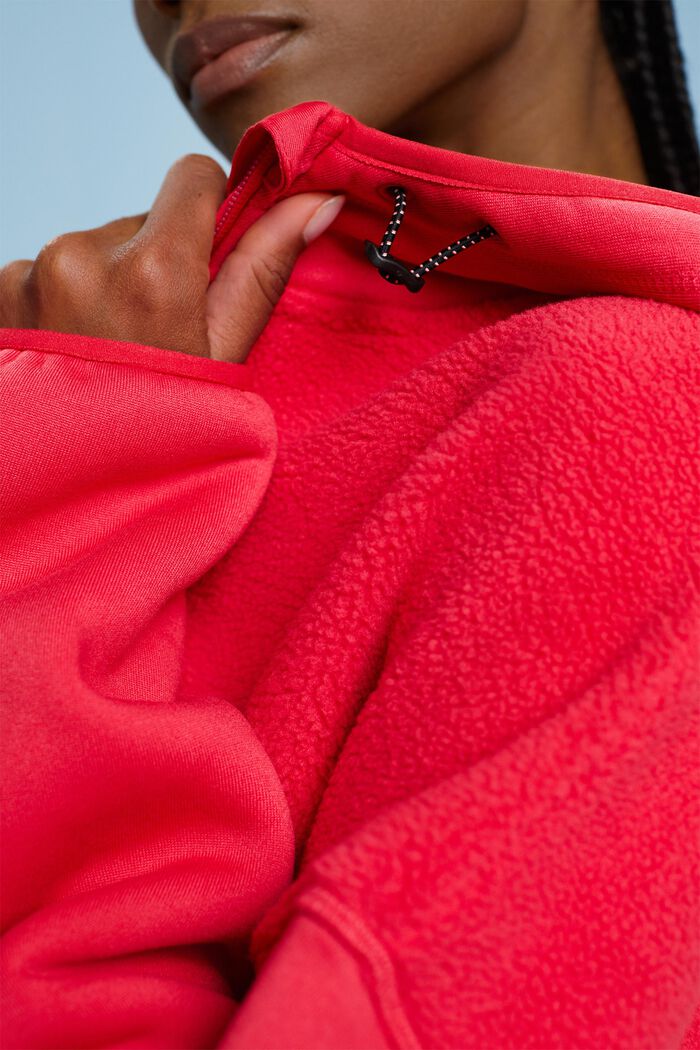 Sudadera térmica con capucha y cremallera, RED, detail image number 2