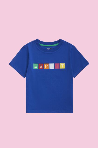 Camiseta de logotipo geométrico en algodón ecológico