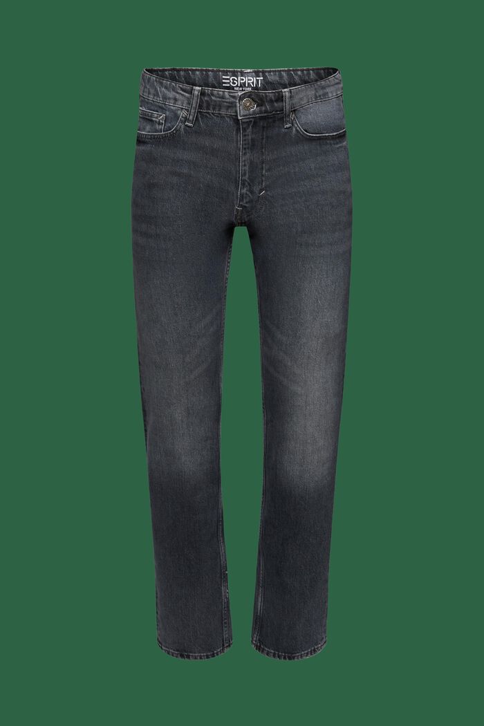 Jeans mid-rise retro straight, BLACK MEDIUM WASHED, detail image number 7