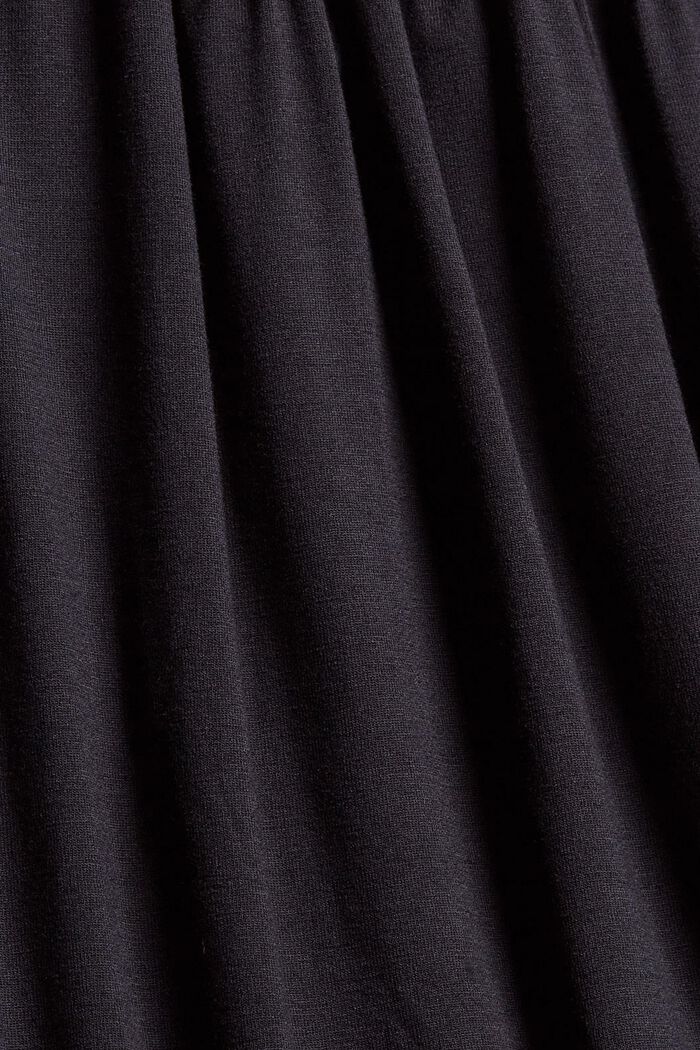 Blusa en mezcla de tejidos, LENZING™ ECOVERO™, BLACK, detail image number 4