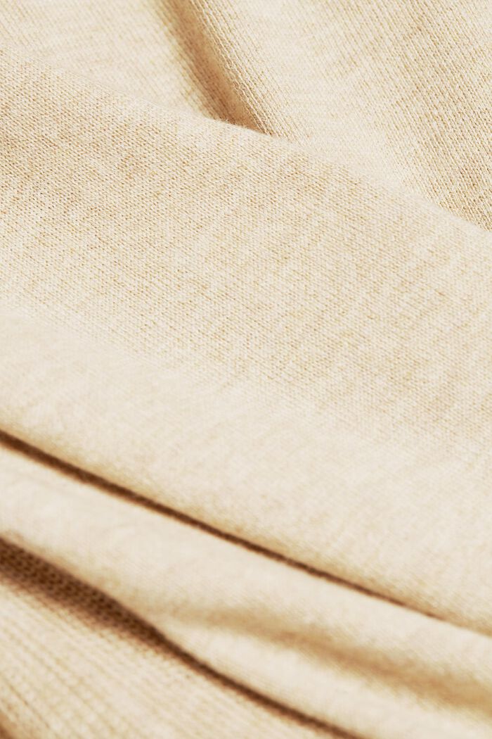 Jersey con bajo irregular, mezcla con algodón ecológico, SAND, detail image number 5