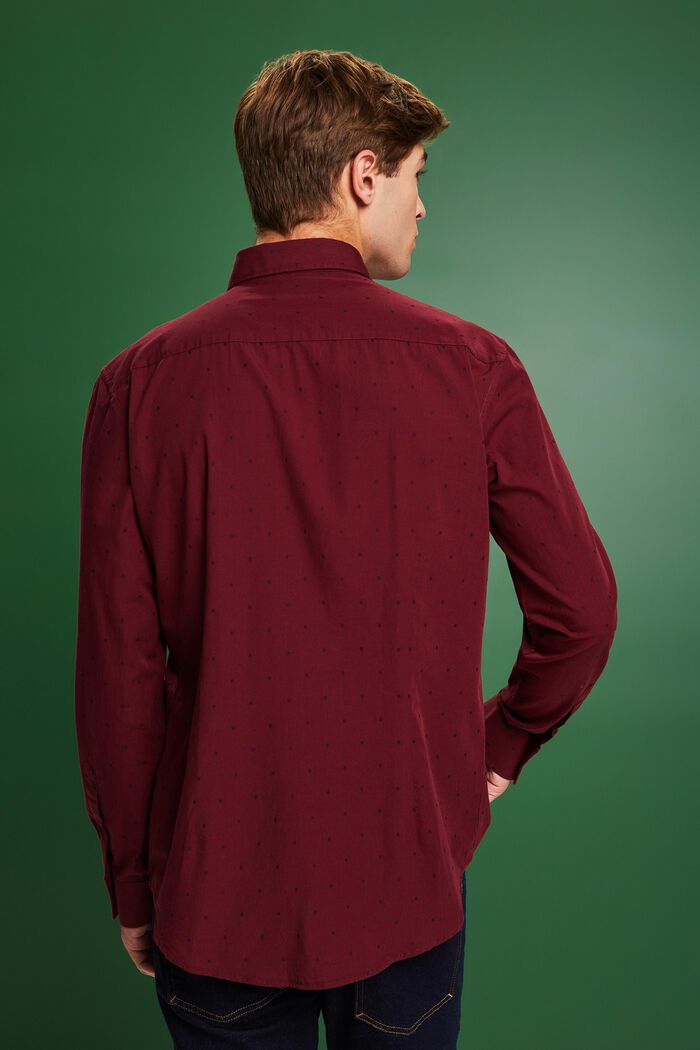 Camiseta de corte ajustado en algodón bordado, GARNET RED, detail image number 2