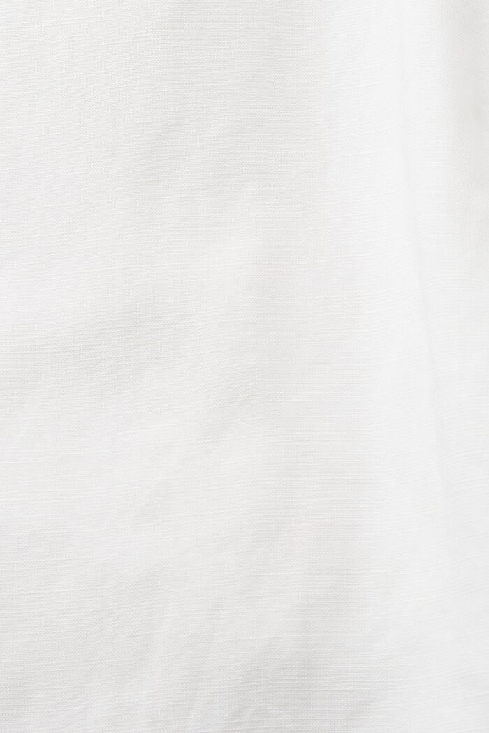 Camisola corta, mezcla de lino, WHITE, detail image number 4