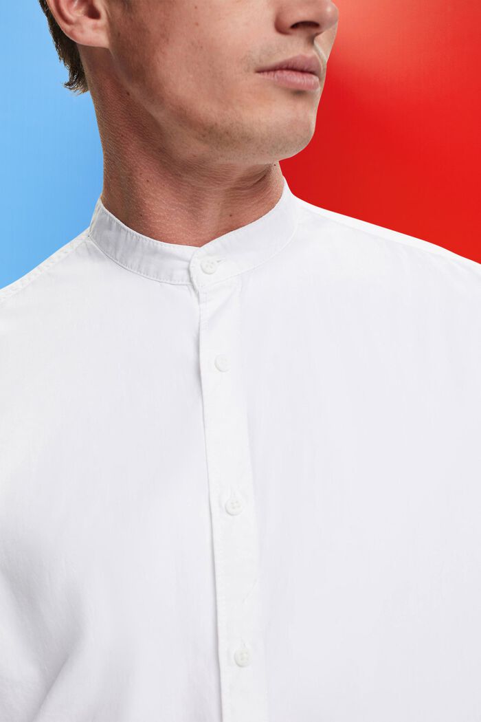 Camisa con cuello mao, WHITE, detail image number 2