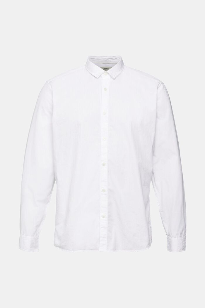 Camisa de algodón sostenible con corte ceñido, WHITE, detail image number 2