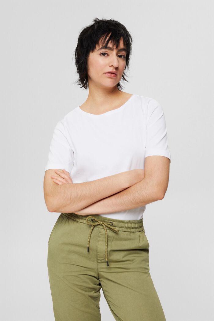 Camiseta en 100% algodón ecológico, WHITE, detail image number 0