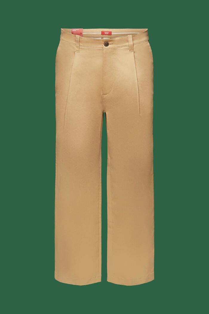 Pantalón chino de pernera amplia, BEIGE, detail image number 7