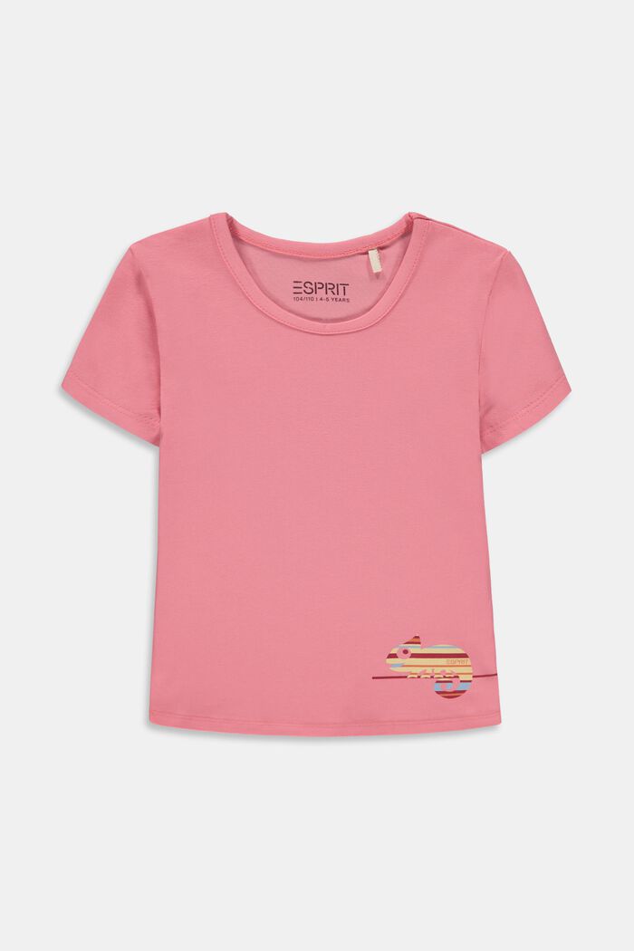 Camiseta con estampado de camaleón, PINK, overview