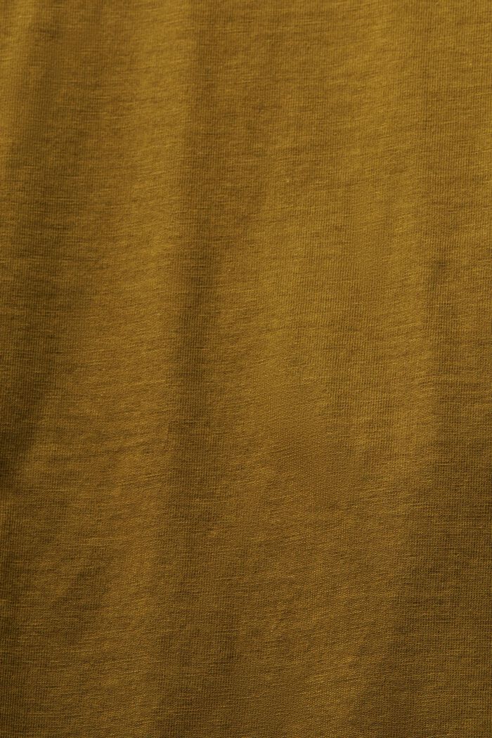 Camiseta de punto de algodón ecológico, OLIVE, detail image number 5