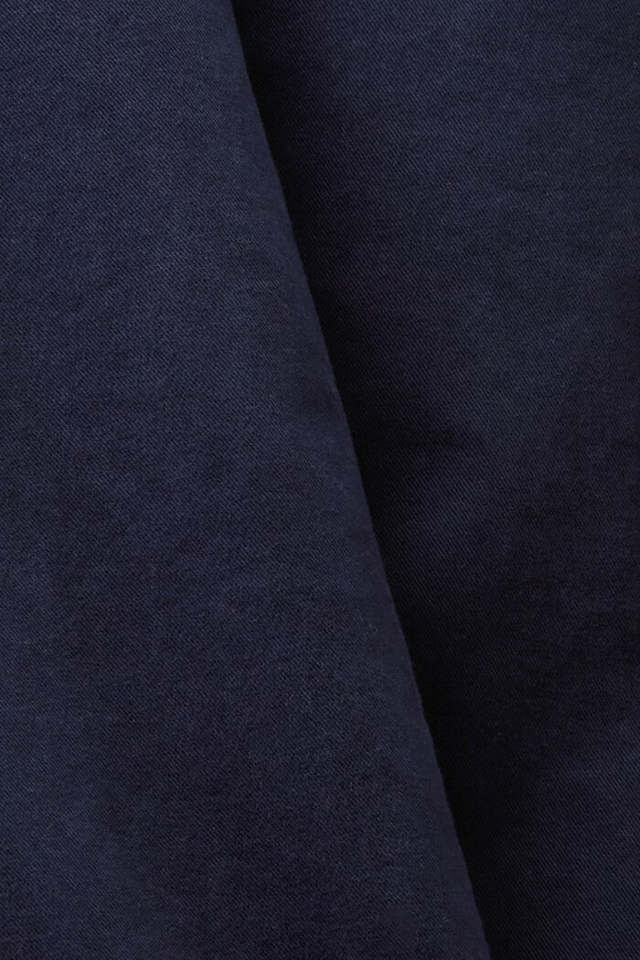 Pantalones chinos rectos en algodón, NAVY, detail image number 5