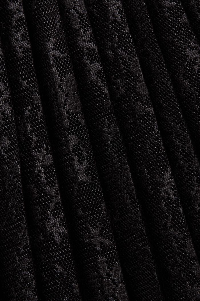Falda midi plisada de encaje, BLACK, detail image number 4