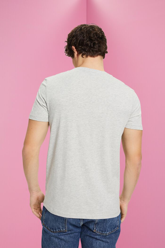 Camiseta de algodón sostenible con estampado, LIGHT GREY, detail image number 3