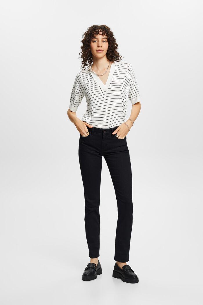 Jeans mid-rise slim fit, BLACK RINSE, detail image number 5