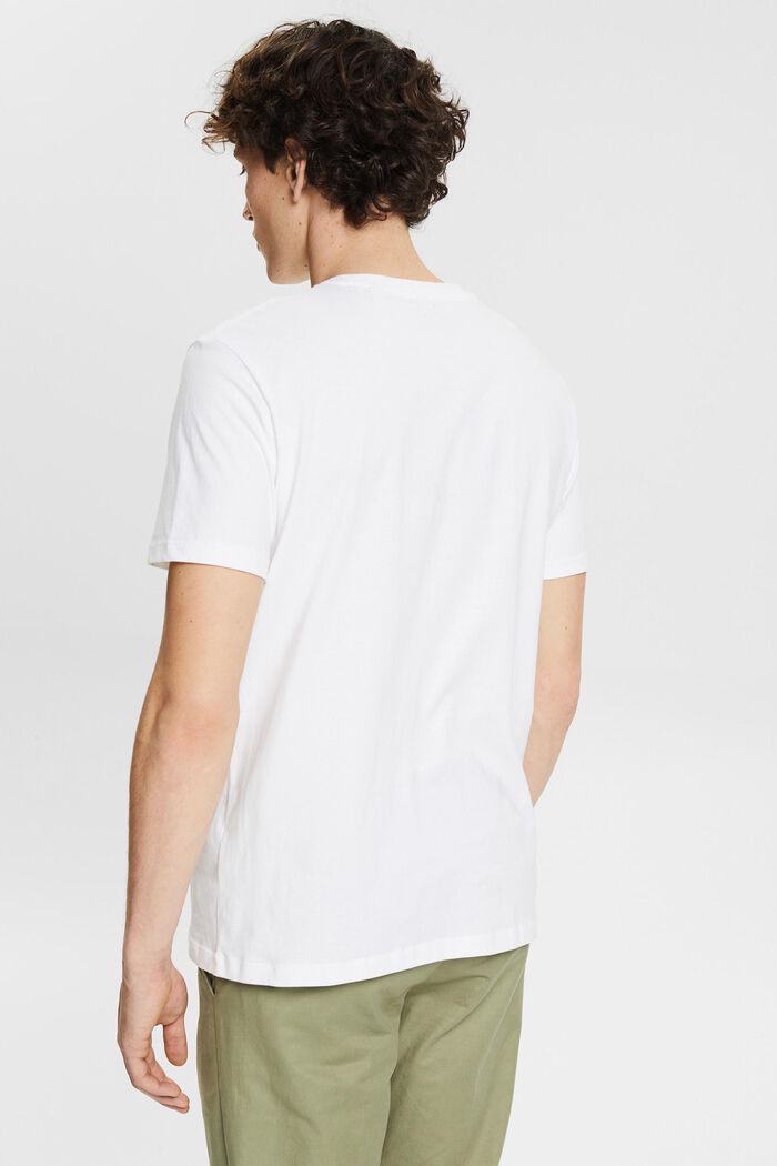 Camiseta de jersey con estampado de plantas, WHITE, detail image number 3