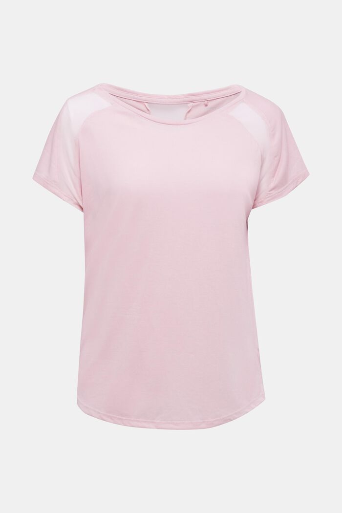 Reciclada: camiseta con detalles de malla, LIGHT PINK, overview