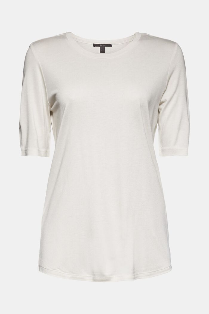 Camiseta de jersey en LENZING™ ECOVERO™, OFF WHITE, detail image number 6