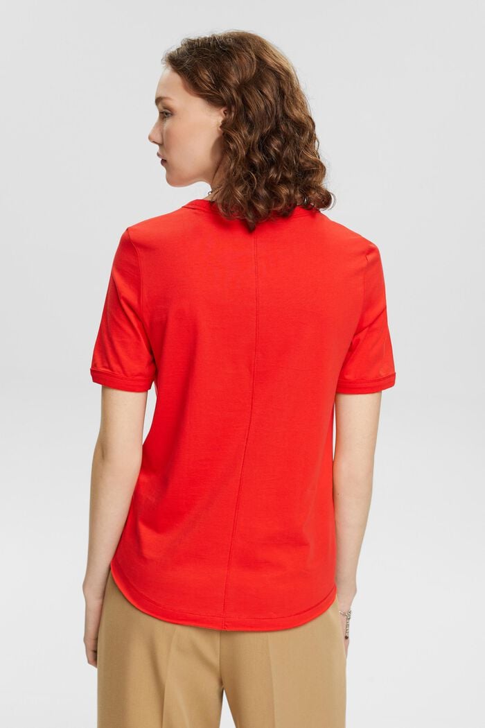 Camiseta de algodón con logotipo en forma de corazón, RED, detail image number 3