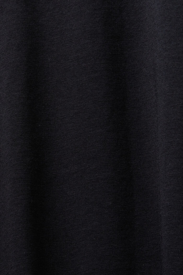Camiseta de manga larga con cuello redondo profundo, BLACK, detail image number 5