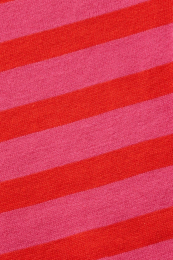 Sudadera a rayas con cuello redondo, RED, detail image number 6