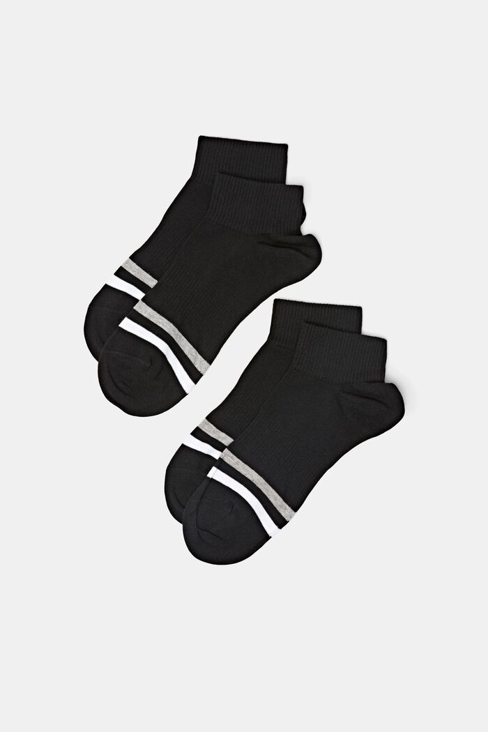 Pack de 2 pares de calcetines a rayas, BLACK, detail image number 0