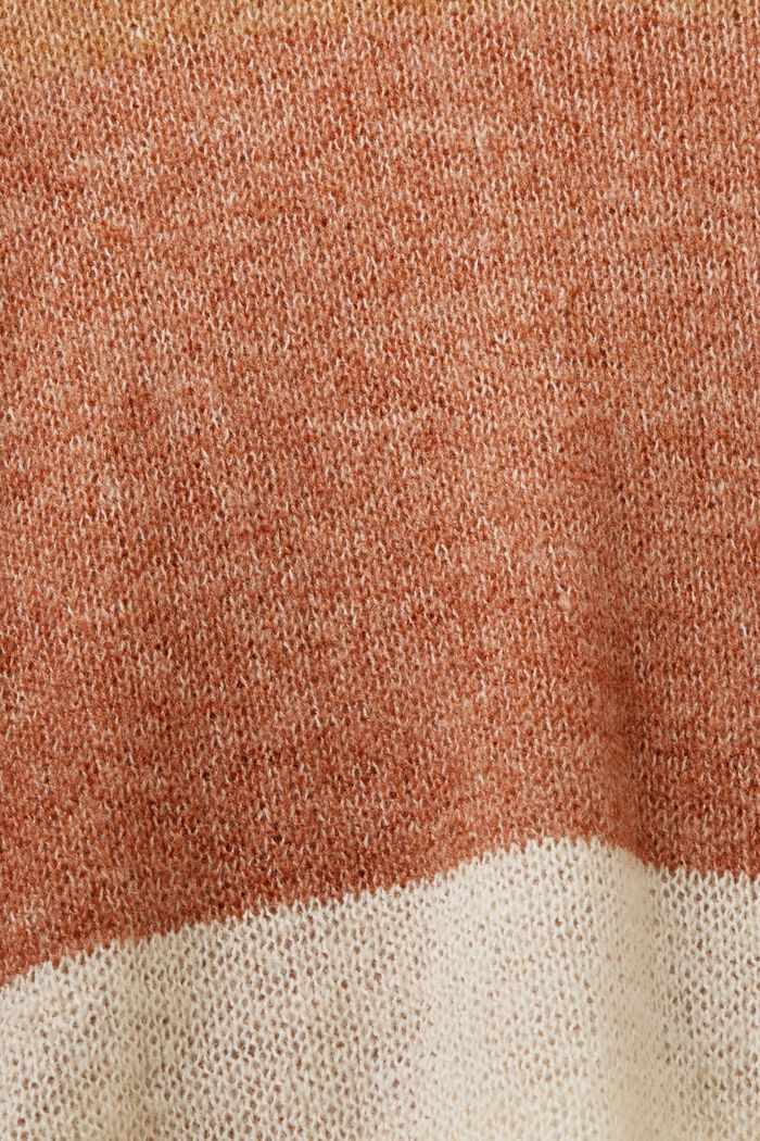 Jersey con bloques de color, mezcla de lana, CARAMEL, detail image number 5