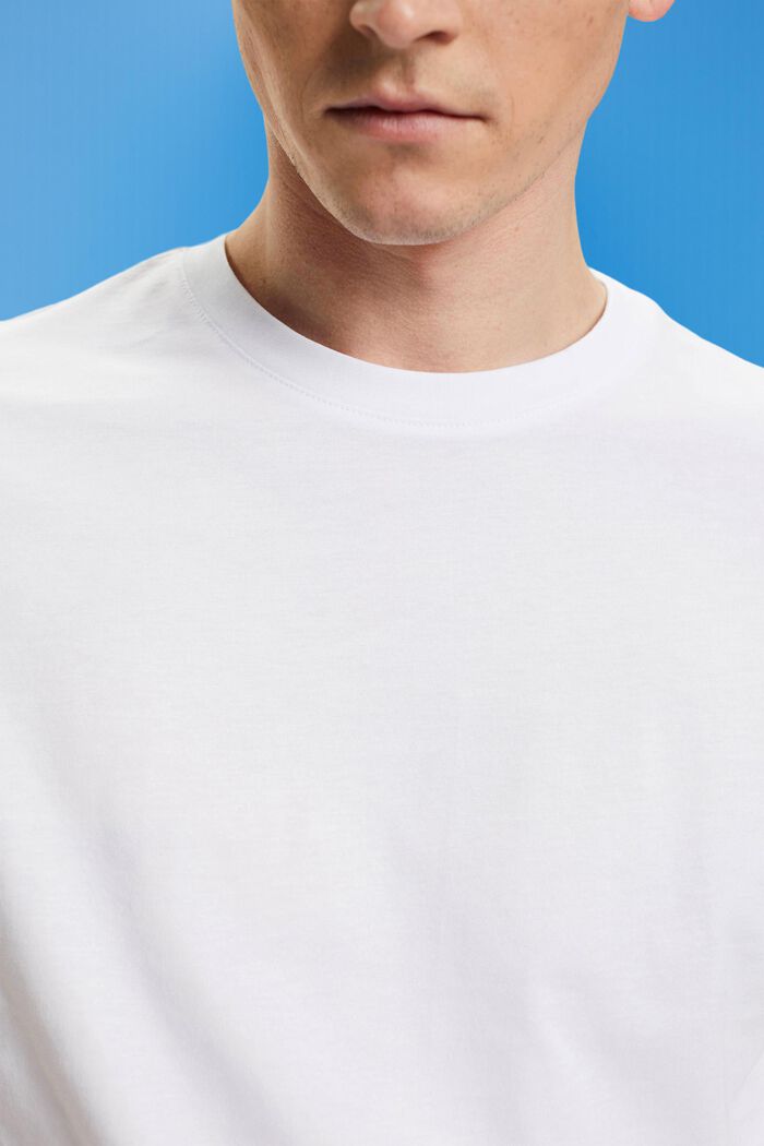 Camiseta de jersey con cuello redondo, WHITE, detail image number 1