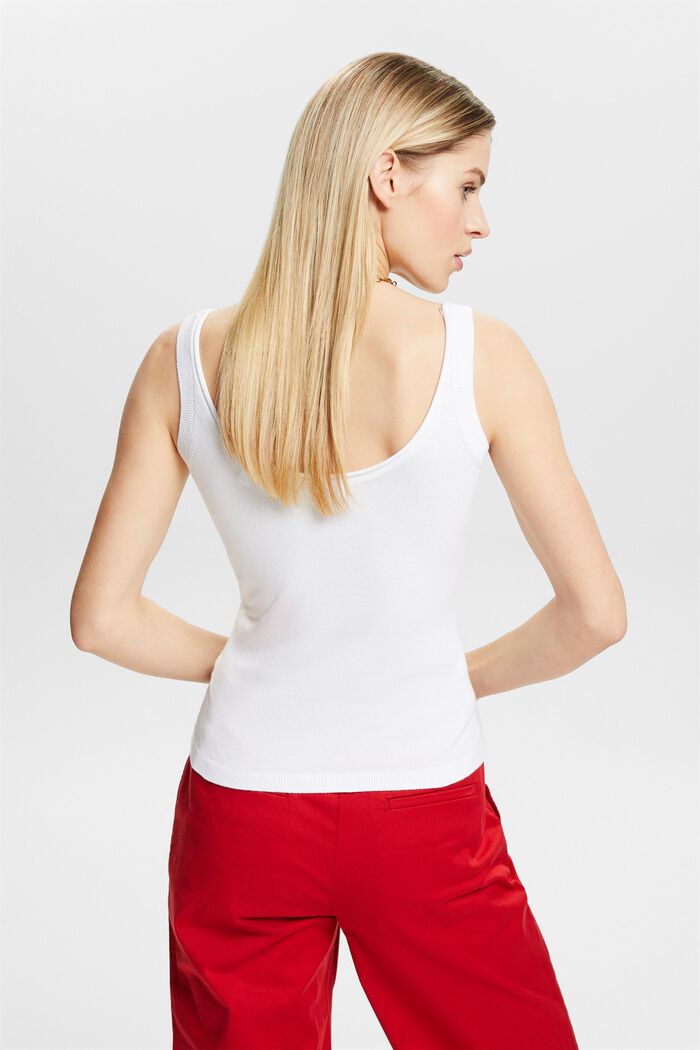 Camiseta de tirantes con cuello redondo, WHITE, detail image number 3