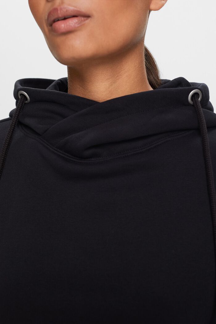 Sudadera con capucha y cordones ajustables, BLACK, detail image number 1