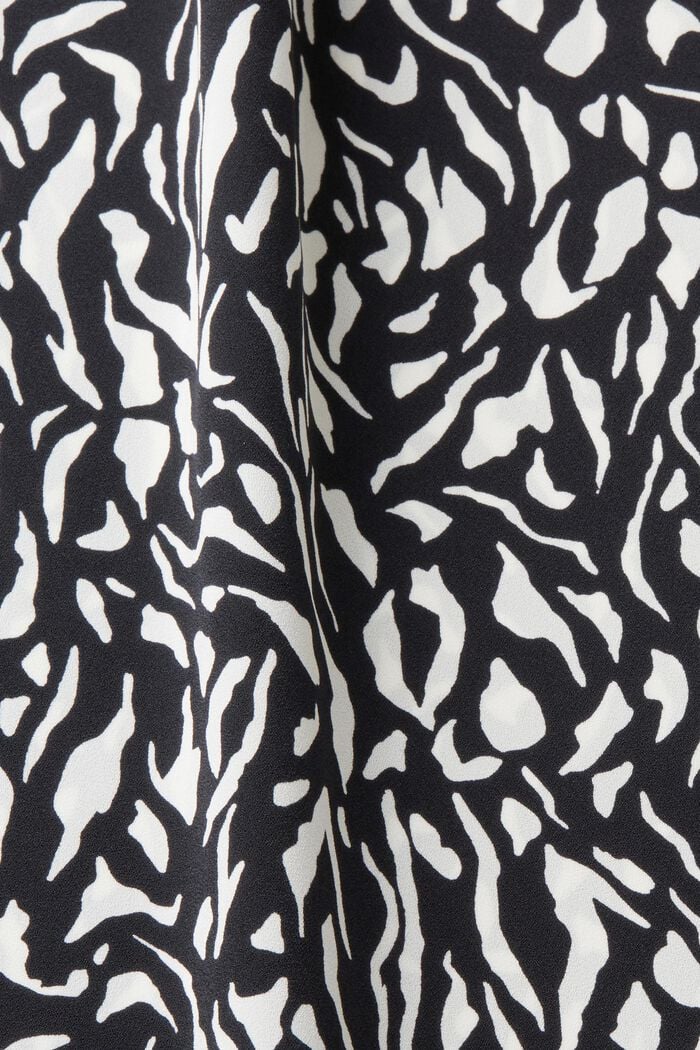Blusa de crepé con estampado allover, BLACK, detail image number 4