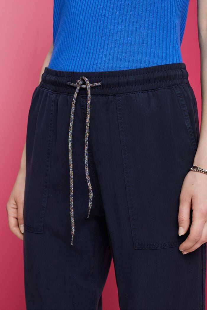Pantalón con la cintura elástica, NAVY, detail image number 2