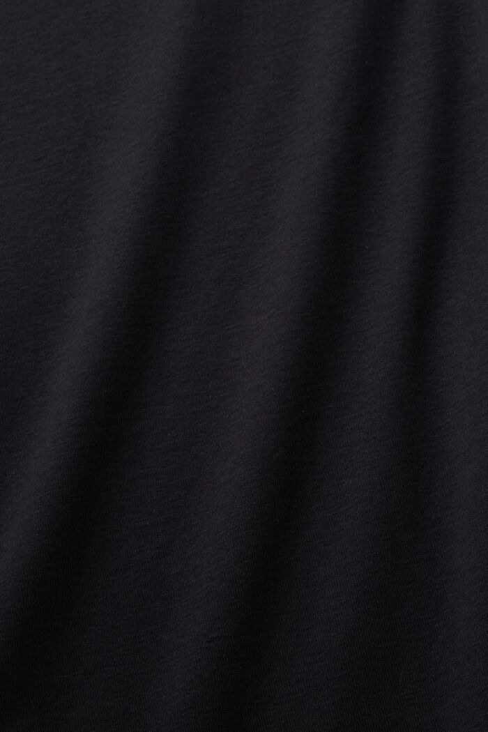 Camiseta de cuello redondo, 100% algodón, BLACK, detail image number 5