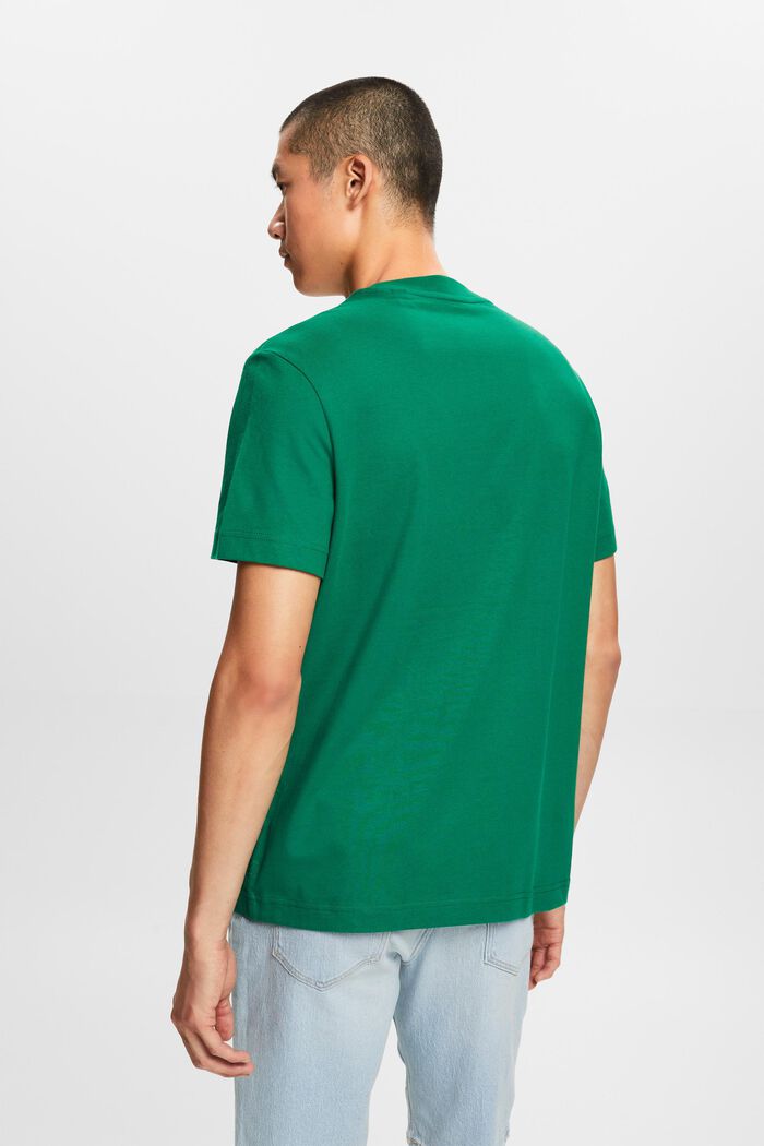 Camiseta de algodón con logotipo estampado, DARK GREEN, detail image number 3