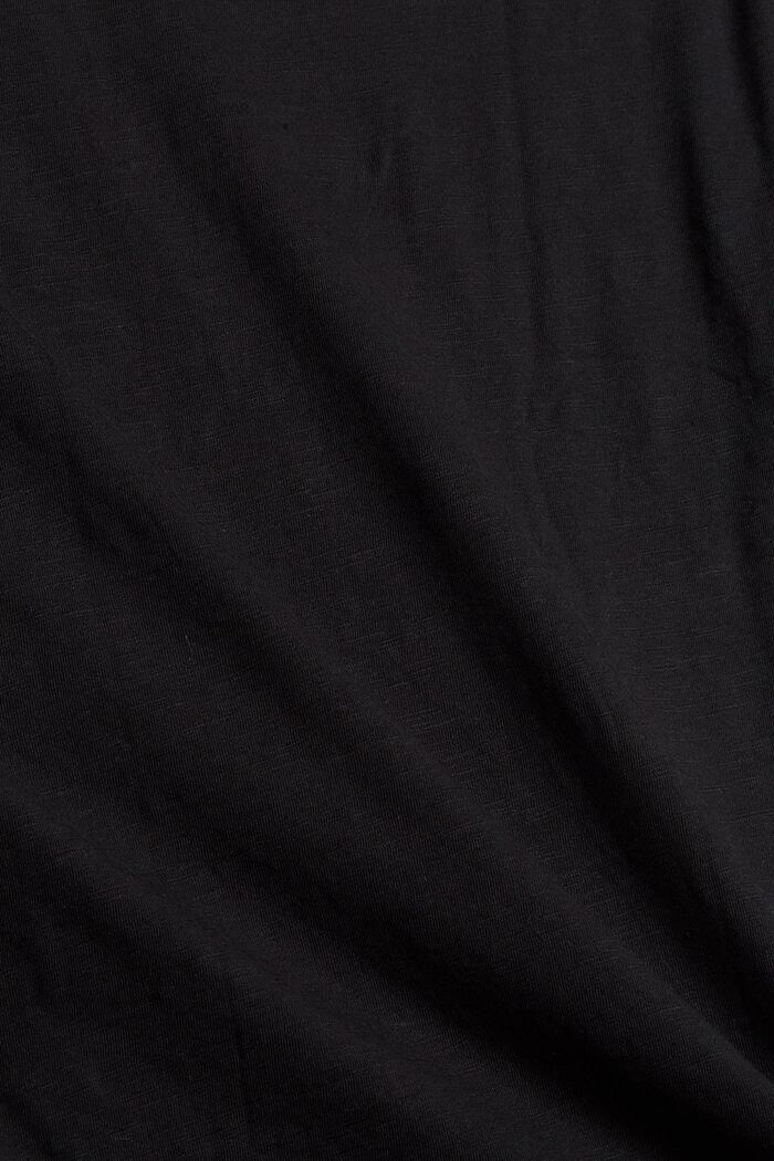 Camiseta de manga larga con bordado, algodón ecológico, BLACK, detail image number 4