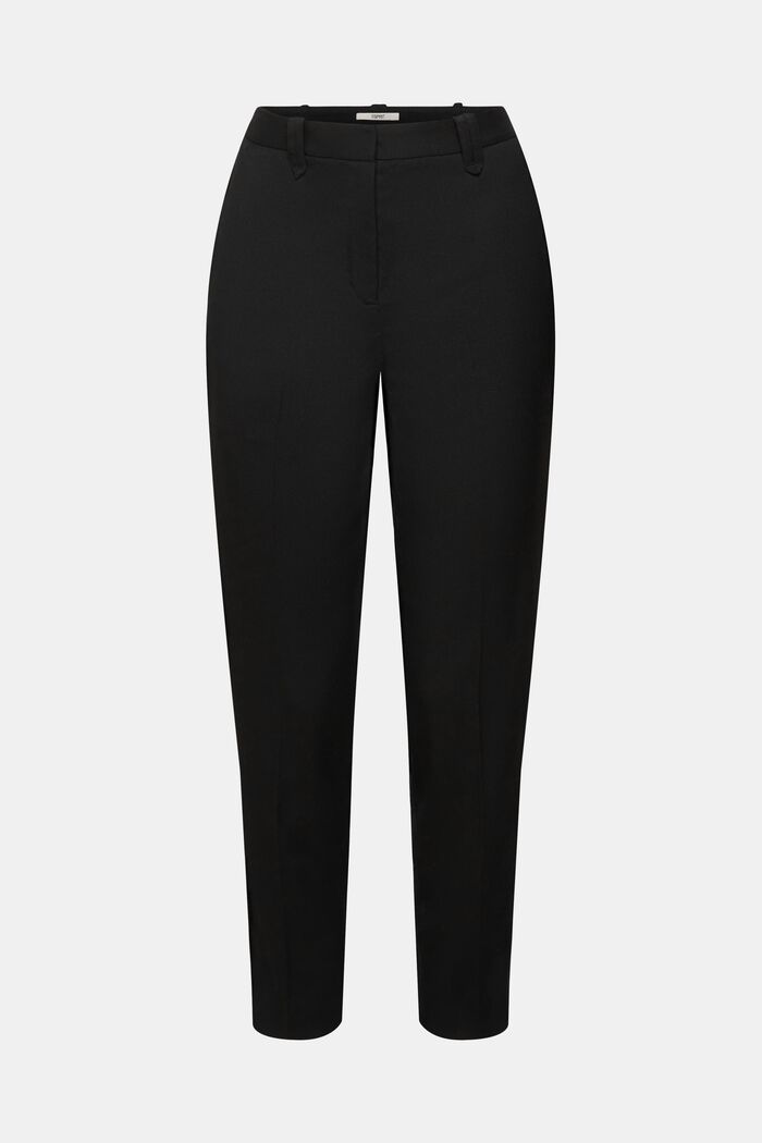 Pantalones de talle medio y pernera estrecha, BLACK, detail image number 7