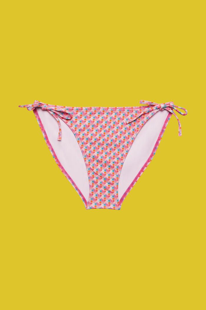 Braguita de bikini multicolor con tiras, PINK FUCHSIA, detail image number 4
