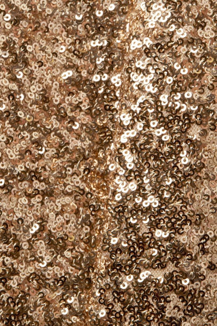 Pantalón de satén con lentejuelas y pernera ancha, GOLD, detail image number 6