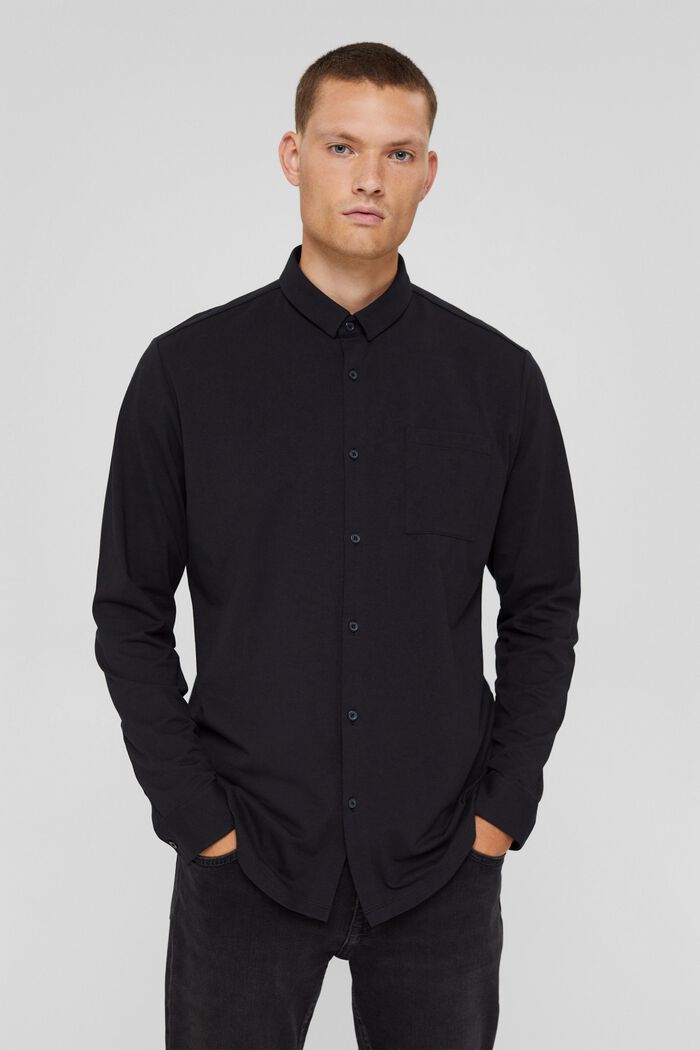 Camisa de jersey con COOLMAX®, BLACK, detail image number 0